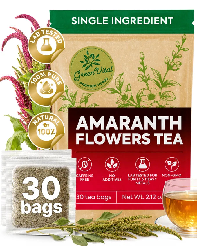 Amaranth Flowers Herbal Tea — 30 Tea Bags