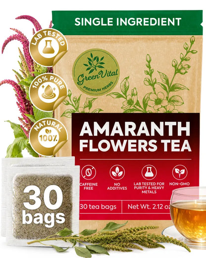 Amaranth Flowers Herbal Tea — 30 Tea Bags