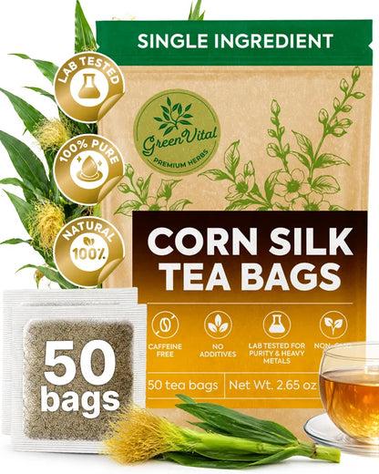 Corn Silk Herbal Tea — 50 Tea Bags
