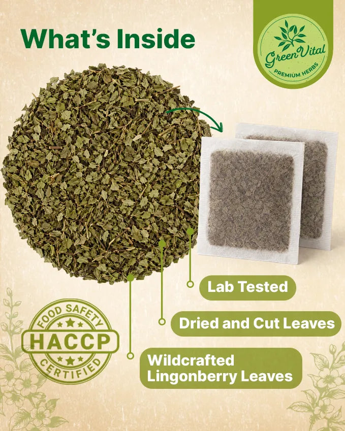 Cowberry Lingonberry Leaf Tea — 50 Tea Bags