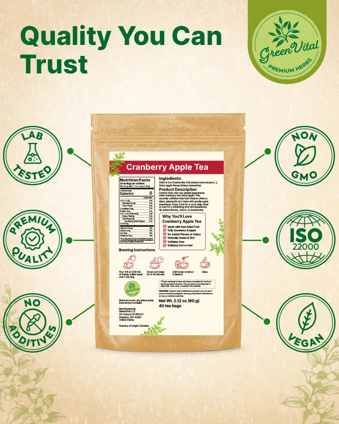 Cranberry Apple Fruit Tea — 40 Tea Bags