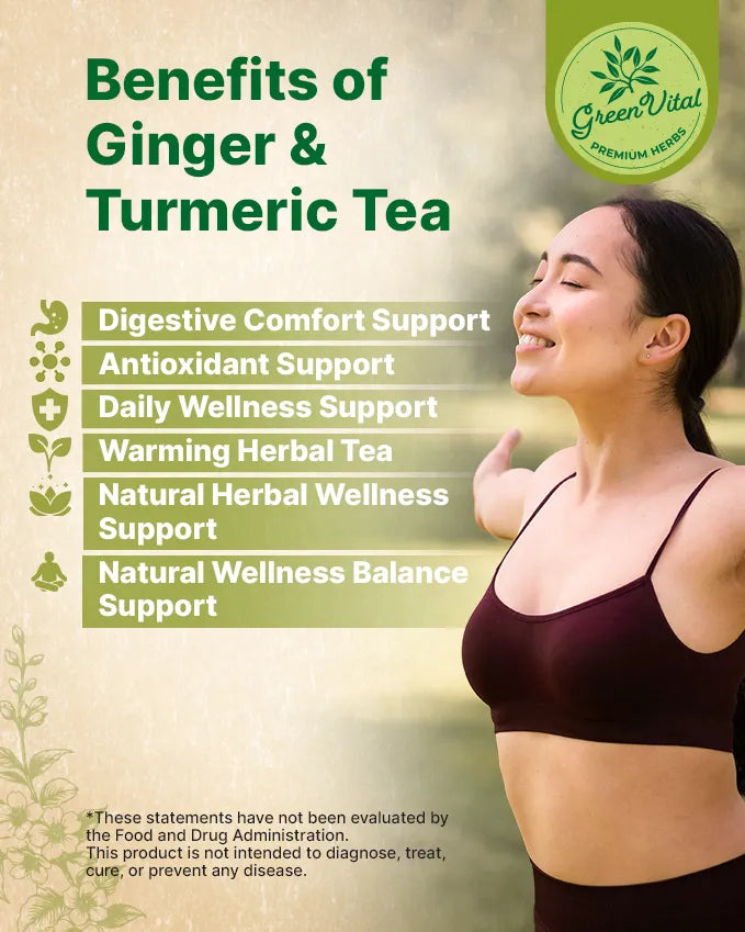 Ginger & Turmeric Herbal Tea — 50 Tea Bags