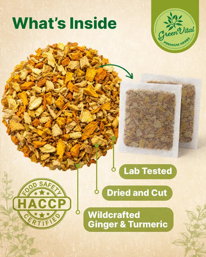 Ginger & Turmeric Herbal Tea — 50 Tea Bags