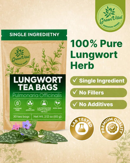 Lungwort Herbal Tea — 30 Tea Bags