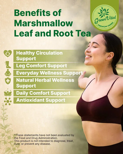 Marshmallow Leaf & Root Herbal Tea — 30 Tea Bags