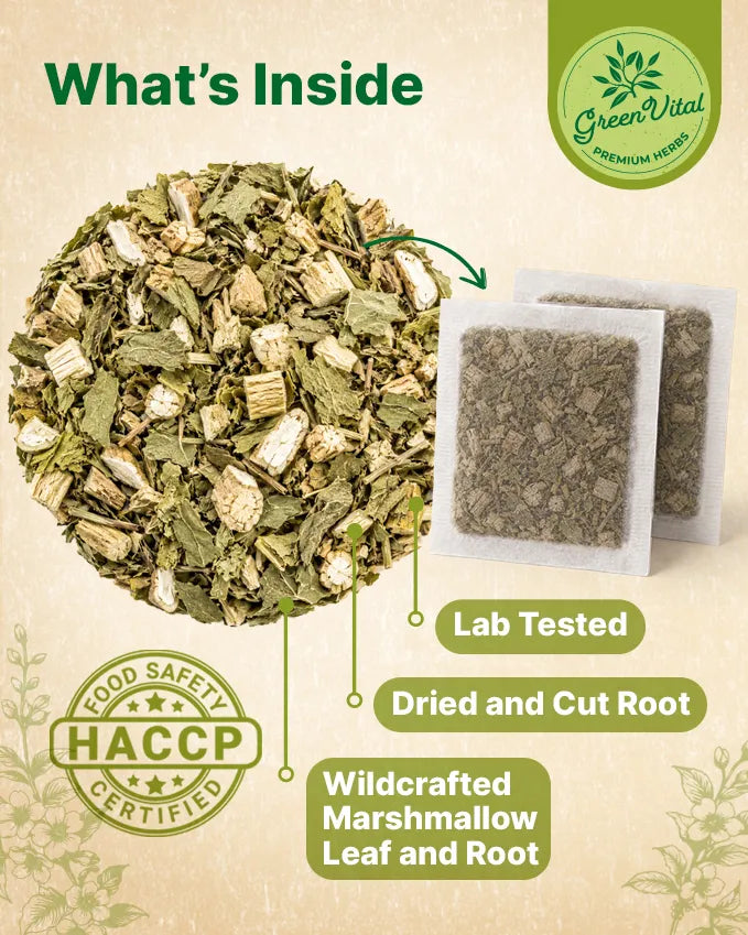 Marshmallow Leaf & Root Herbal Tea — 30 Tea Bags