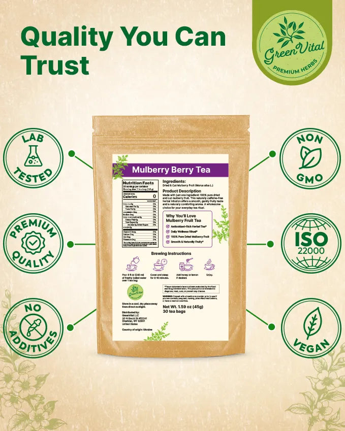 Mulberry Fruit Tea — 30 Tea Bags