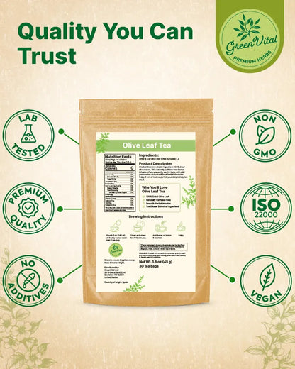 Olive Leaf Herbal Tea — 30 Tea Bags