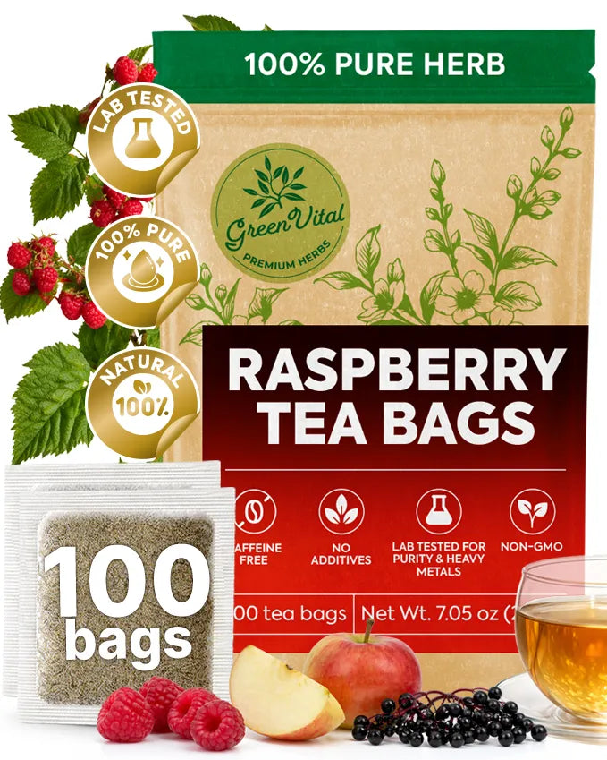 Red Raspberry, Apple & Elderberry Fruit Tea — 100 Tea Bags