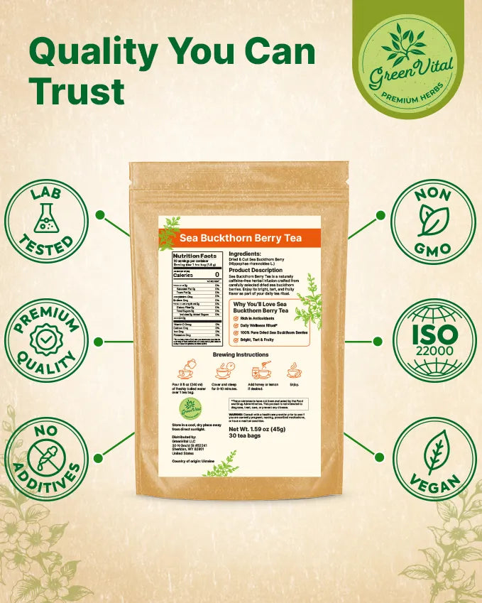Sea Buckthorn Fruit Tea — 30 Tea Bags