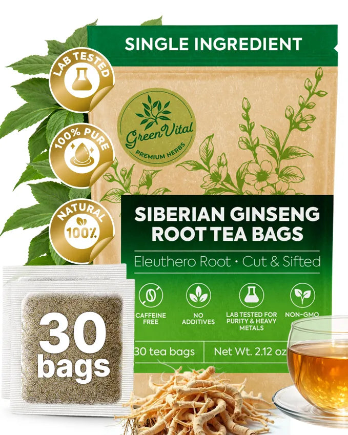 Siberian Ginseng Herbal Tea — 30 Tea Bags