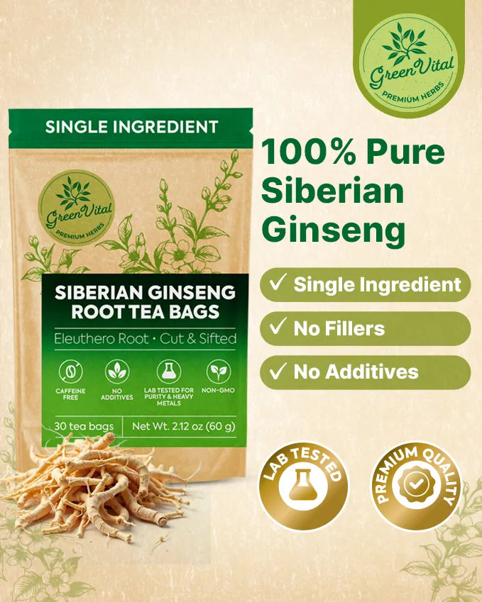 Siberian Ginseng Herbal Tea — 30 Tea Bags