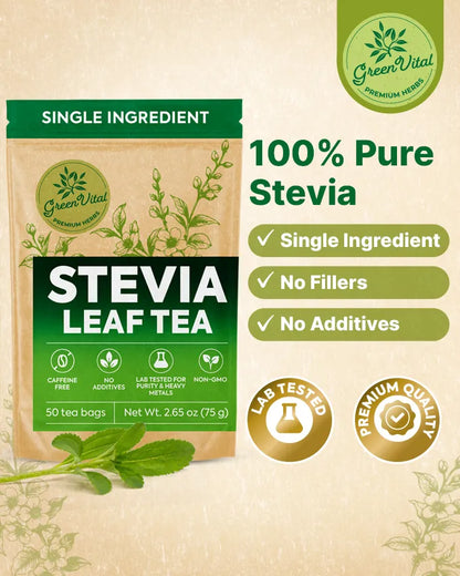 Stevia Leaf Herbal Tea — 50 Tea Bags