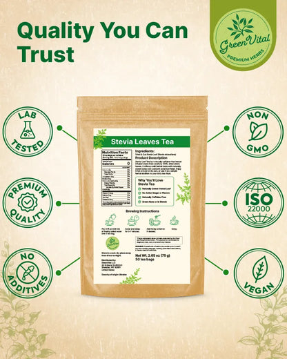 Stevia Leaf Herbal Tea — 50 Tea Bags